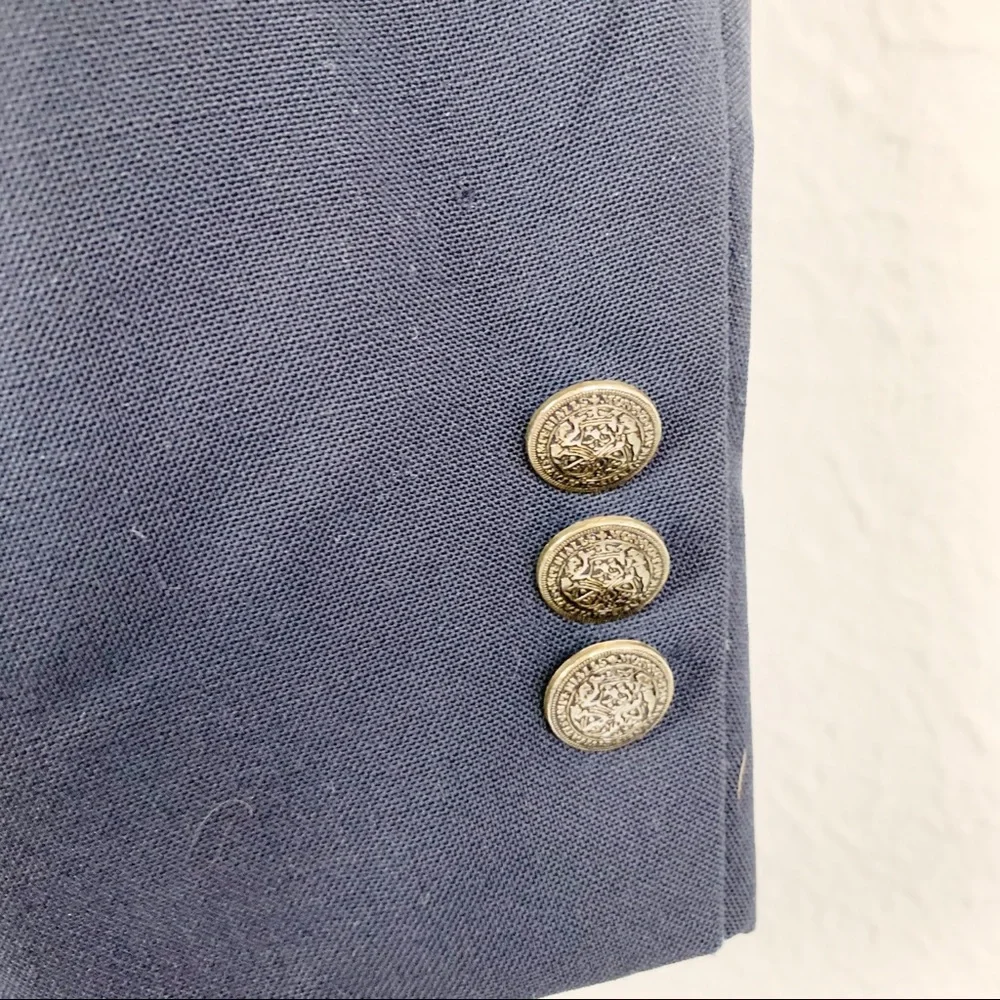 Oscar de la Renta Blue Wool Blazer Suit Coat B419 - Picture 2 of 5